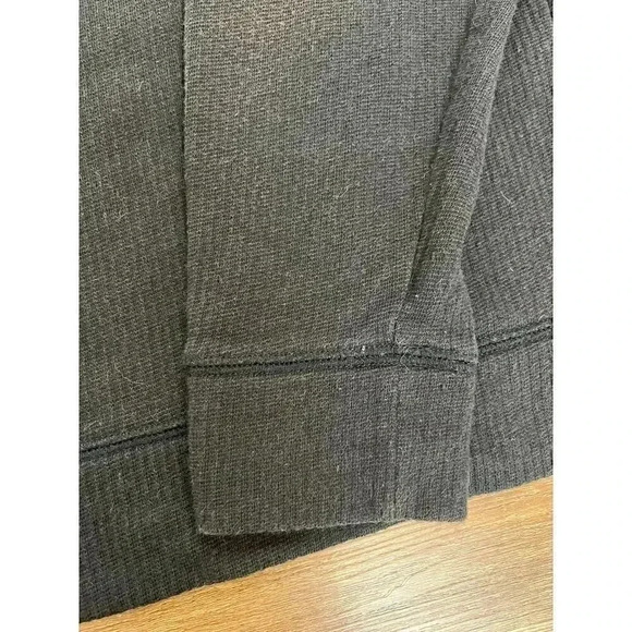 Toes On The Nose Men's Sweater Quarter Zip Pullover Black Ribbed L Surf - Picture 11 of 11